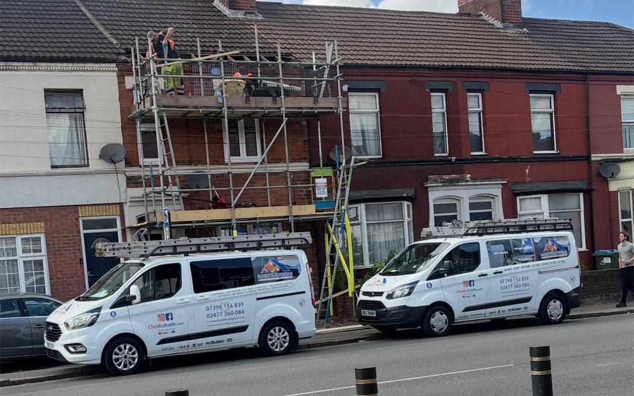 Emerite Roofing Coventry team working on a roof in Coventry